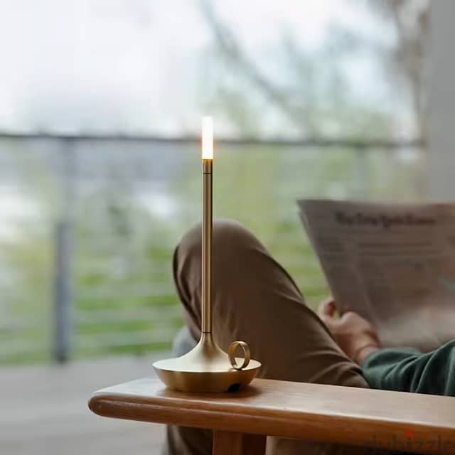 Candle Table Lamp, Modern Iron USB Desk Lamp, Cozy Glow 7