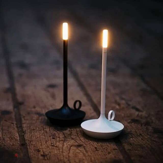 Candle Table Lamp, Modern Iron USB Desk Lamp, Cozy Glow 1