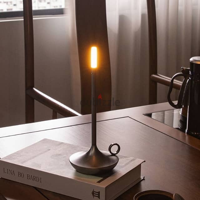 Candle Table Lamp, Modern Iron USB Desk Lamp, Cozy Glow 6