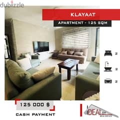 PRIME LOCATION ! Apartment for sale in Klayaat 125 sqm ref#ah806 0