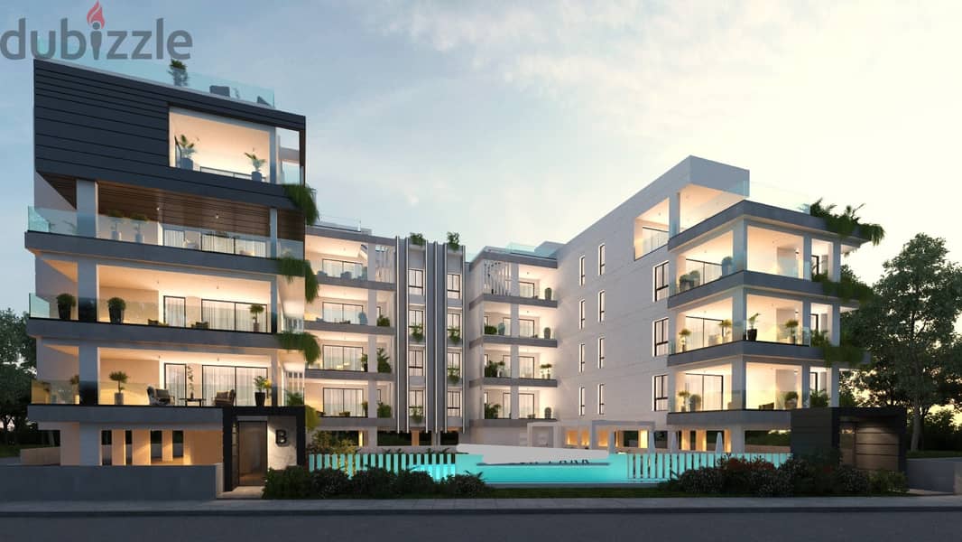 pool 1,2,3 bedroom apartment for sale in alphamega larnaca cyprusقبرص 0