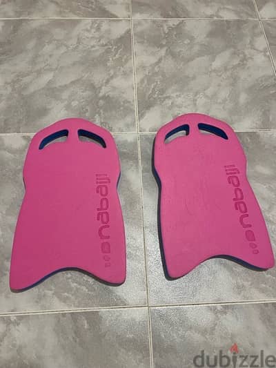 2 pink nabaiji kickboard swimming