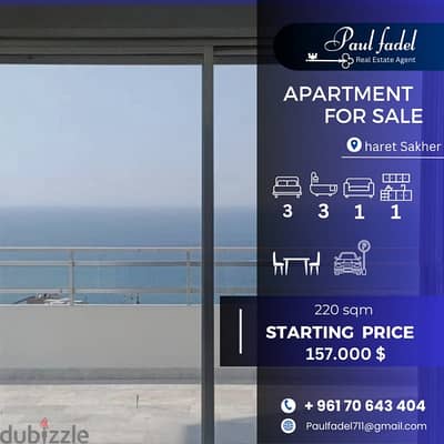 amazing apartment for sale in Haret sakher