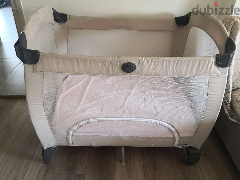 GRACO baby bed + mattress FAP size 100*70 بارك سرير للاطفال فرشة FAP 1