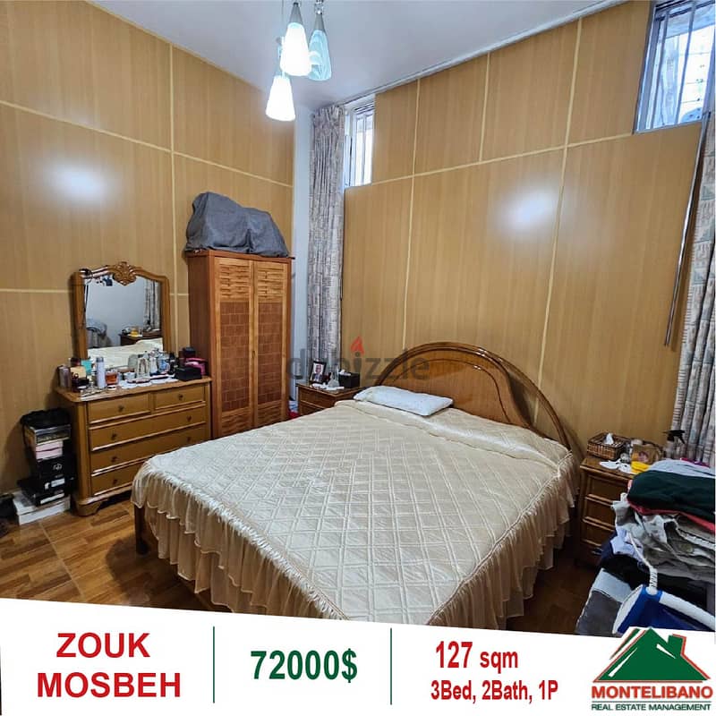 72000$!! Apartment for sale located in Zouk Mosbeh 3