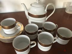 14 pcs Tea set English porcelain gold plated