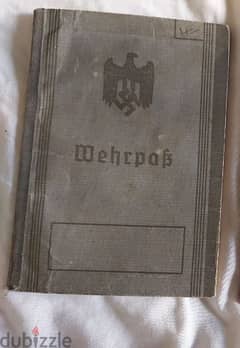 German Nazi passport for Solider in WW2 Original and Genuine