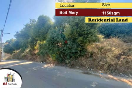 Beit Mery 1150m2 | Residential Land | zone 35 | Calm Area | AA |