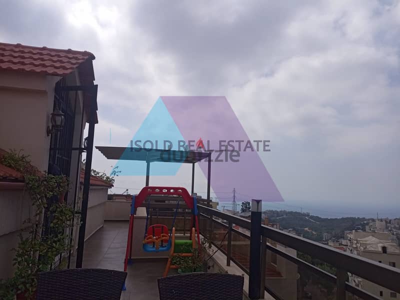 Lux decorated 335m2 apartment+120m2 terracefor sale in Bellevue /Awkar 1