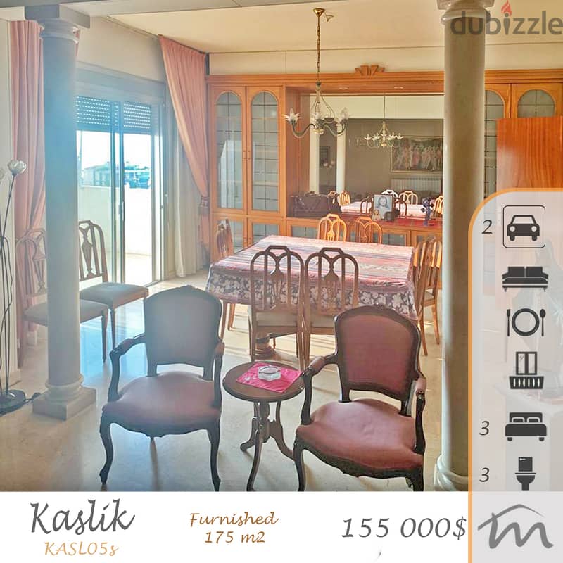 Kaslik | Furnished 175m² | Prime Location | Perfect Rental Investment 0