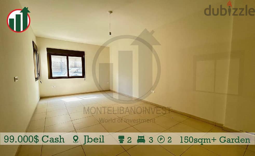 Apartment for sale in Jbeil with garden!!! 3