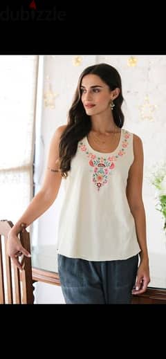 top embroided neckline XS S M L  1=7$ or 3=15$