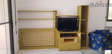 TV unit with shelves