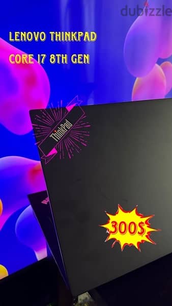 Lenovo ThinkPad laptop Core i7 8th gen 256GB with backpack case 1