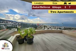 Awkar/Bellevue 604m2 | 2 Apartments | Upgraded | Decorated | PA | 0