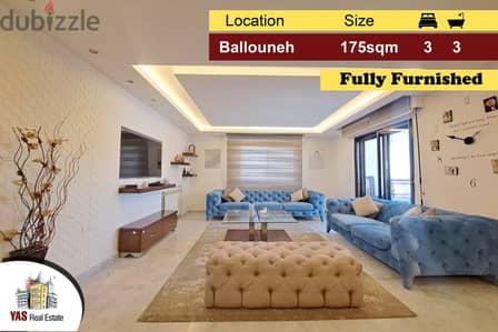 Ballouneh 175m2 | Furnished | Well lighted | Prime Location | DA |