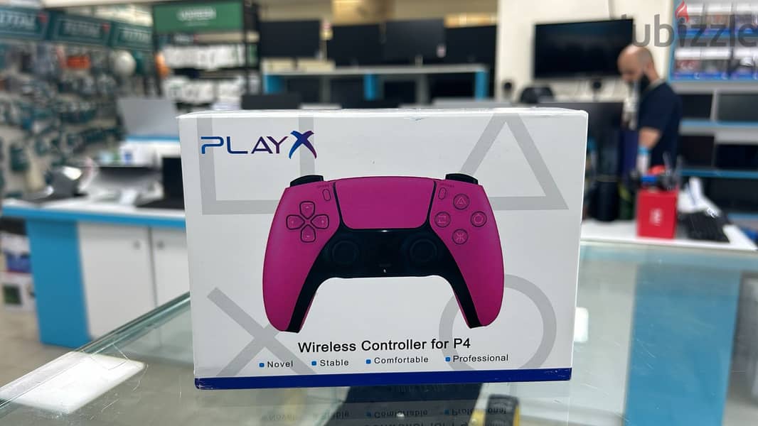 PlayX Joystick controller Wireless For PS4 & PS5 Blue/Red/Pink/Black 4