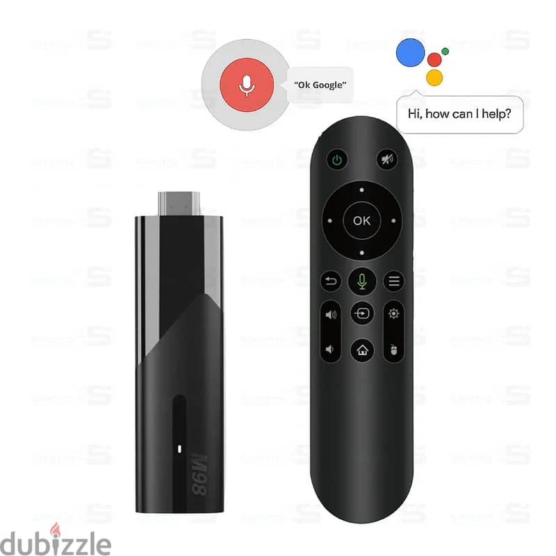 Tv Stick M98 Android Y10 4K TV Box with Voice Remote 1