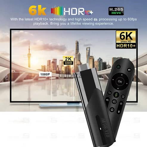 Tv Stick M98 Android Y10 4K TV Box with Voice Remote 2