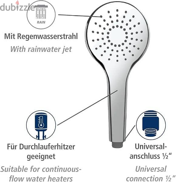 german store wenko shower head 12cm 2