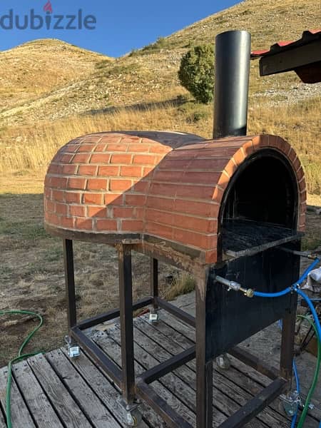 pizza oven wood and gaz 1