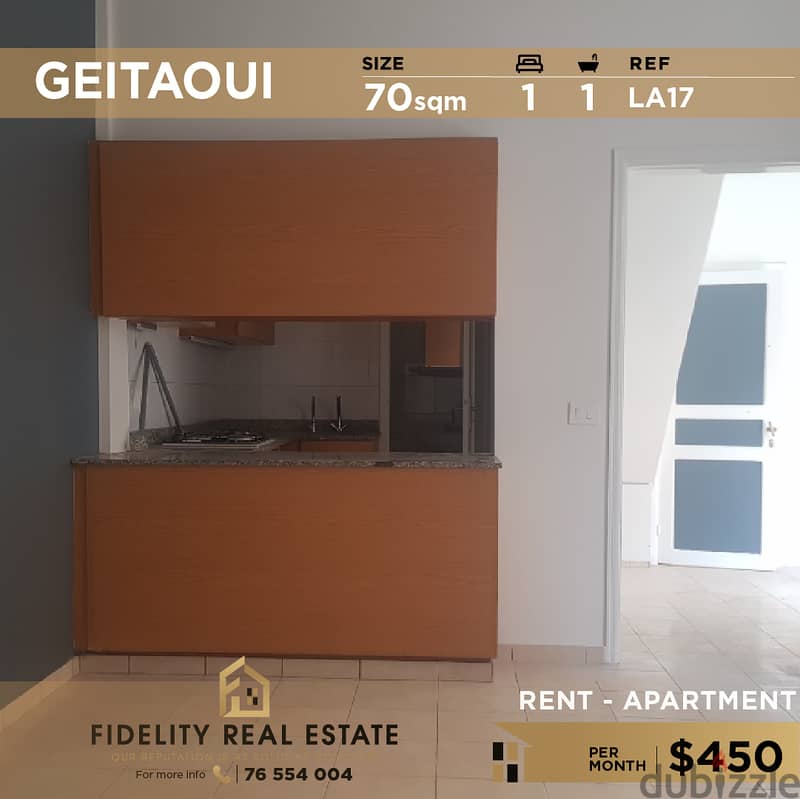 Apartment for rent in Achrafieh - Geitaoui LA17 0