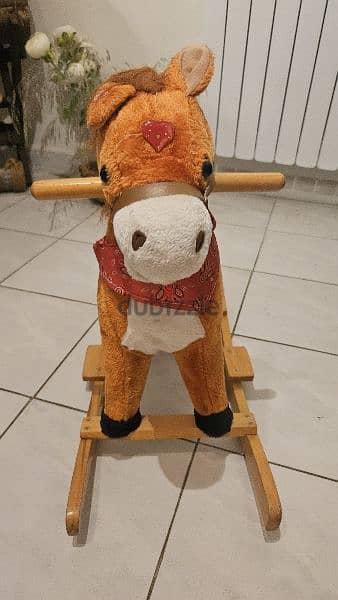 wooden rocking horse