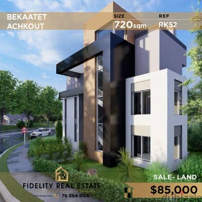 Land for sale in Bekaatet Achqout RK52