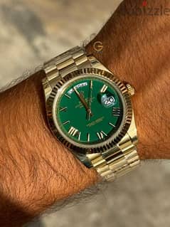 Rolex Daydate Full Gold Green Dial