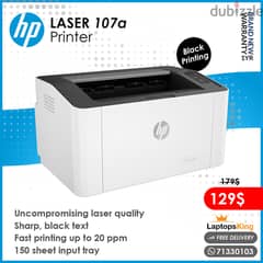 Hp Laser 107a | Black Printing | Printer