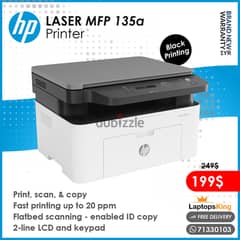 Hp Laser Mfp 135a | Black Printing | 3in1 Printer