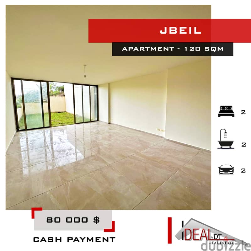 HOT DEAL ! 80 000 $ Apartment for sale in jbeil 120 SQM REF#MC54210 0