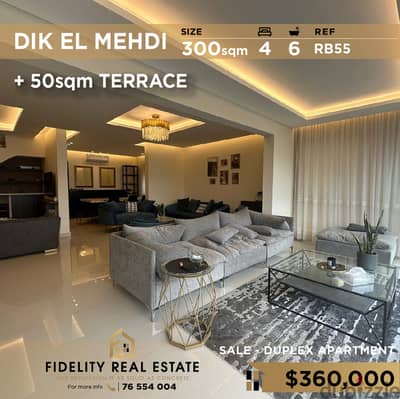 Duplex for sale in Dik El Mehdi RB55