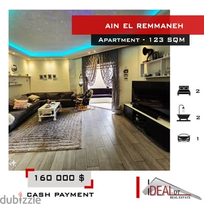 Furnished apartment for sale in Ain el remmaneh 123 sqm rf#jpt22147