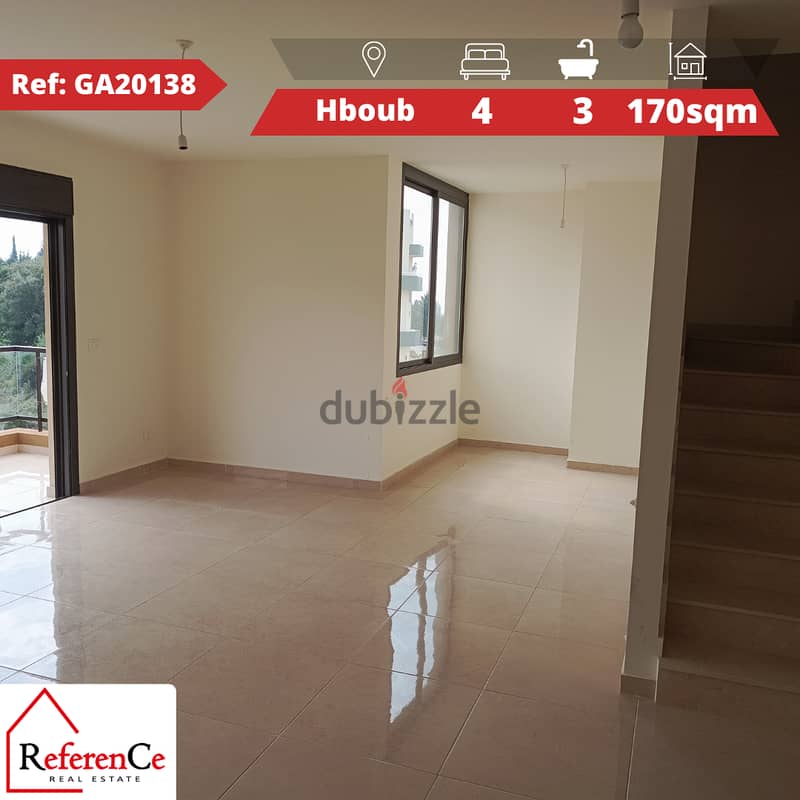 New duplex for sale in Hboub دوبلكس جديد للبيع في حبوب 0