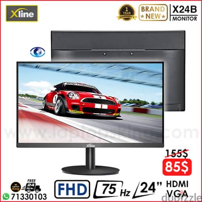 XLINE X24B 24" FHD 75HZ LED LOW BLUE LIGHT MONITOR