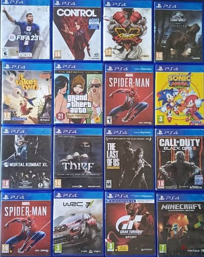 biggest collection of used Ps5 and PS4 CD org.