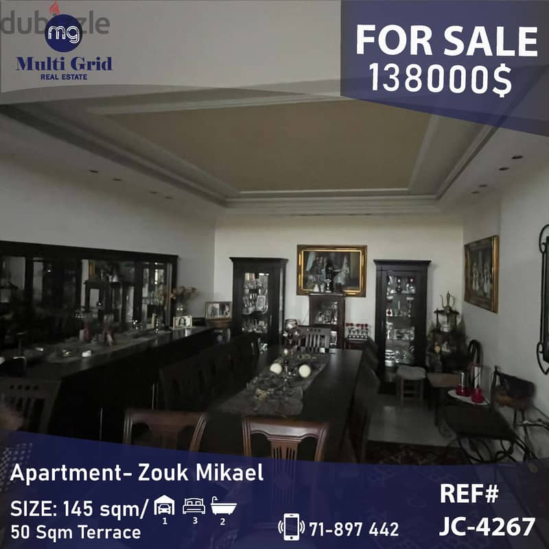 JC-4267 / Apartment for Sale in Zouk Mosbeh, شقة للبيع في ذوق مصبح 0