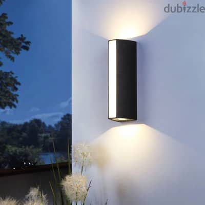 Outdoor Wall Light, 3-Sided Waterproof Wall Lamp, Warm Garden Light