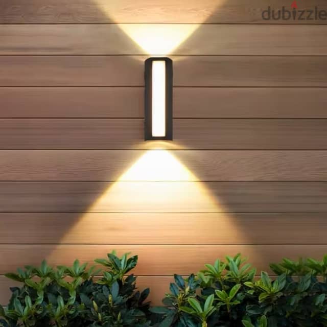 Outdoor Wall Light, 3-Sided Waterproof Wall Lamp, Warm Garden Light 4