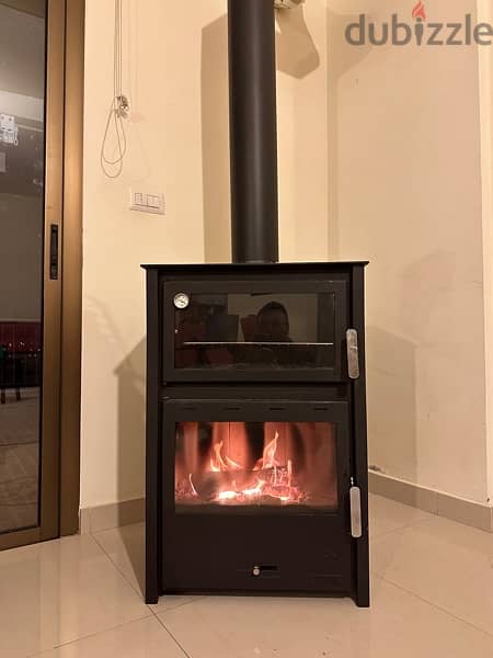 Kouzina wood stove with oven صوبيا حطب يونانية مع فرن والعدة 4