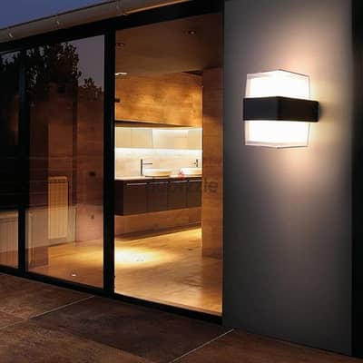 Angular Wall Light Warm LED Outdoor Wall Mounted Lamp