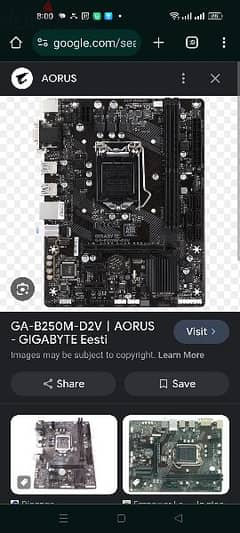 New Gigabyte B250gb gen 6 7