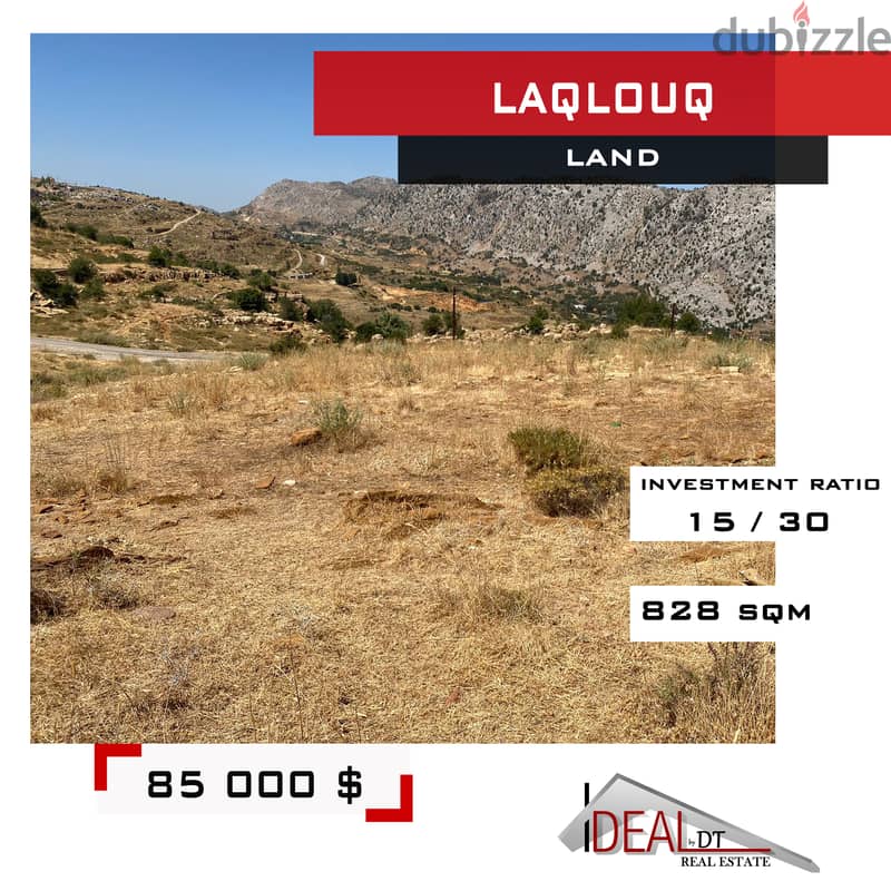 Land for sale in Laqlouq 828 sqm أرض للبيع في اللقلوق ref#cd1093 0