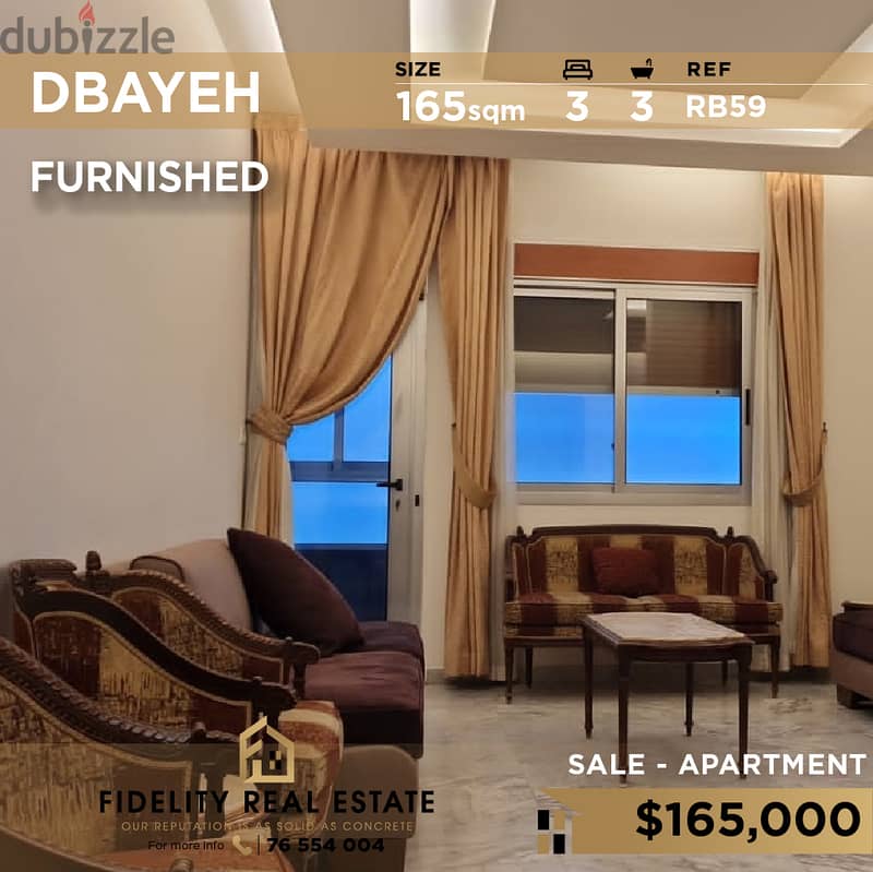 Apartment for sale in Dbayeh RB59 0