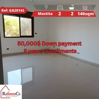 Down payment apartment in Mastita شقة بالتقسيط في مستيتا