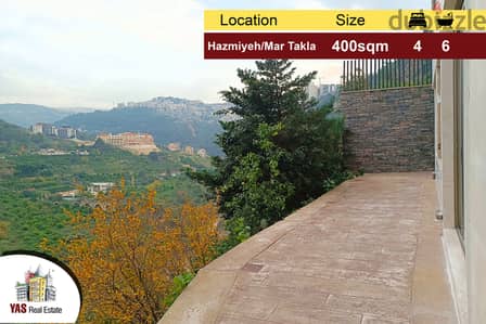 Hazmiyeh/Mar Takla 400m2 | 30m2 Terrace | Calm Area | Open View | PA