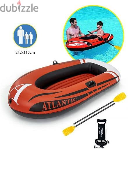 Atlantic Boat With 2 Paddles & Hand Pump 0