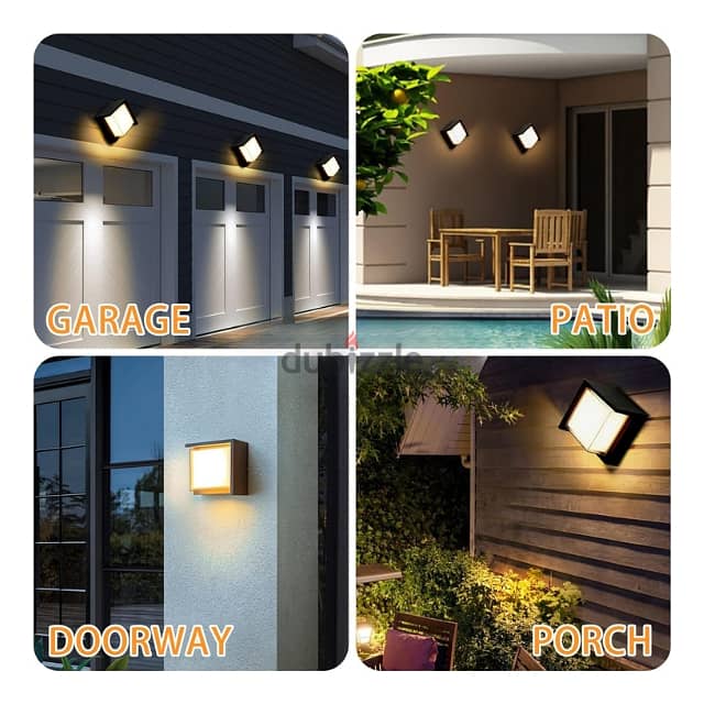 Outdoor Wall Lamp Warm LED Wall Light Sconce for Garden, Patio 9