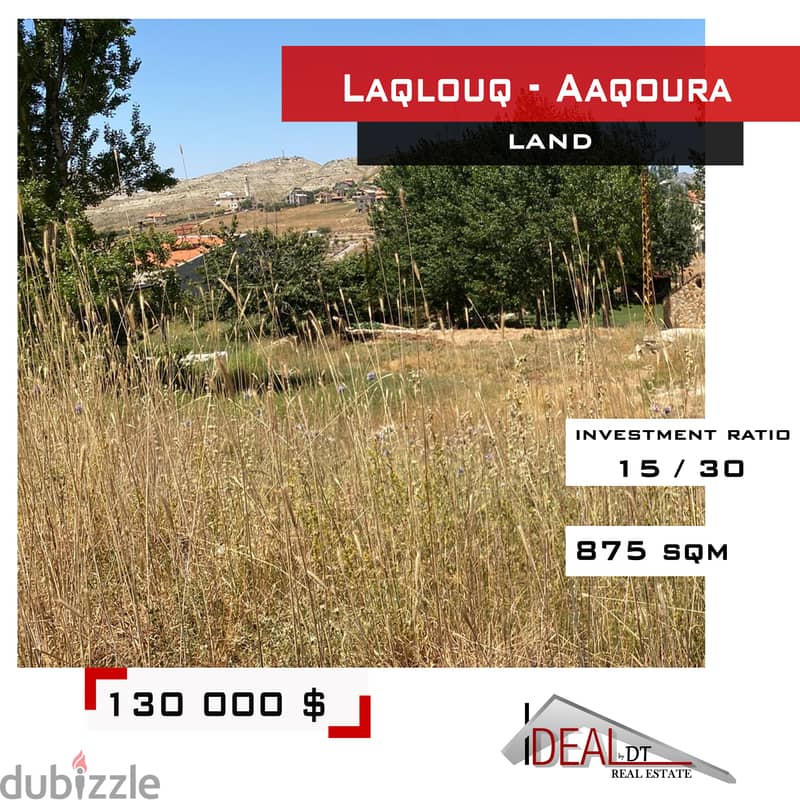 Land for sale in Laqlouq Aaqoura 875 sqm ref#cd1101 0